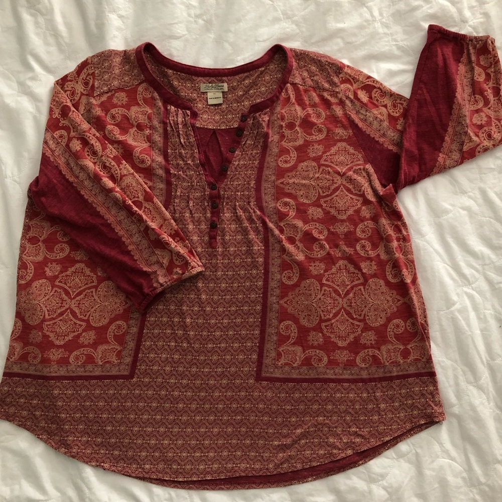 Lucky Brand 3/4 Sleeve Top